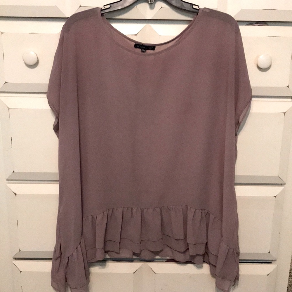 🌟 5/$25 sale / Wishlist | Sheer Flowy Blouse - Picture 4 of 5